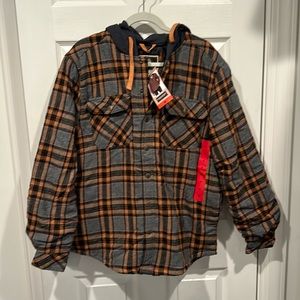 NWT Legendary Outfitters Cotton Flannel Shirt Jacket Hoodie (size M)